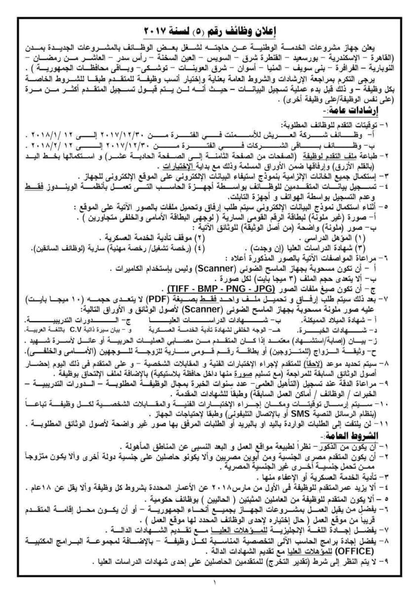 وظائف خالية في وزارة الدفاع في جميع محافظات مصر